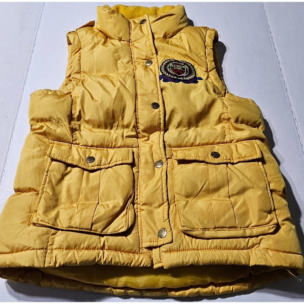 US Polo Assn Puffer Vest Snap Zip Front High Neck Embroidered Logo Womens Size S
